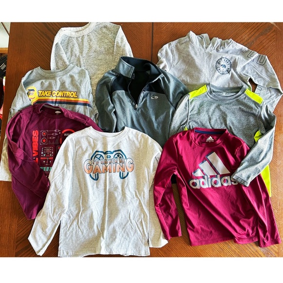adidas Other - Boys Long sleeve Shirts 8 piece lot Size 6/8 Small